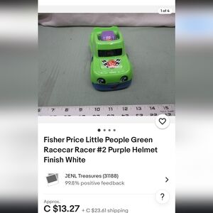 Fisher price little people #2 race car driver